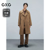GXG男装 深卡其双排扣通勤长大衣  冬季热卖气质大衣G24X264008 商品缩略图1