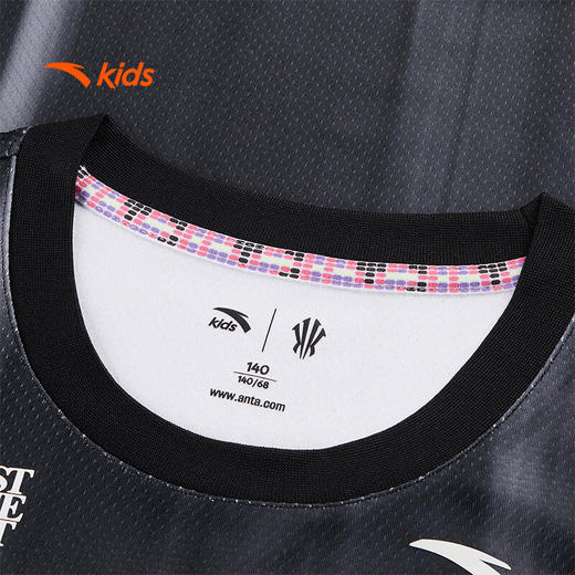 【超值】安踏儿童T恤男女大童透气舒适吸湿速干篮球欧文针织背心372431101R 商品图2