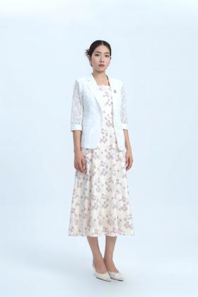 SZ2S23_紫薄汗_连衣裙_春夏_轻奢优雅气质通勤_高级女装_BERNIEELEN 伯妮斯茵