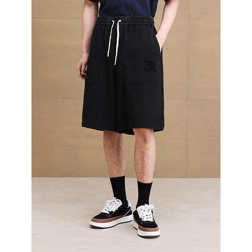 GXG男装 针织毛圈休闲短裤通勤水洗五分裤男轻薄裤 2025夏季热卖 商品图2