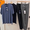 【复团开始】千元套装️仅需99ROMON罗蒙男士冰感无痕轻奢POLO休闲裤上身高级感满满锦氨纶冰丝速干面料清凉透气速干不沾身基地直邮 商品缩略图2