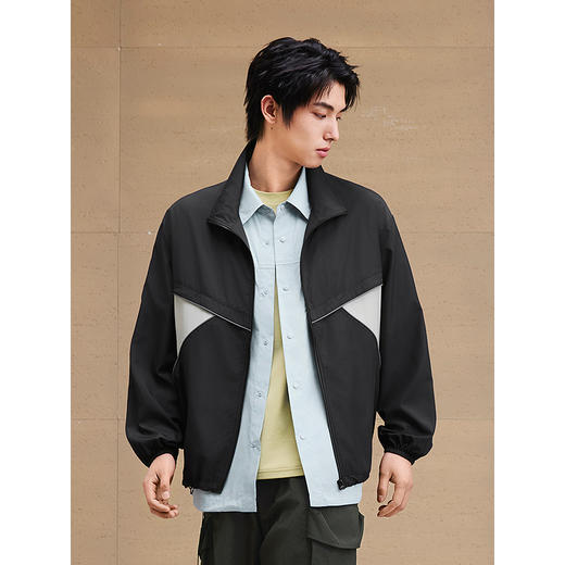 【防晒凉感】GXG男装反光条骑行撞色防晒服立领夹克外套25夏热卖* 商品图4