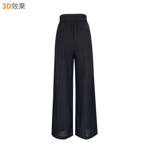 女裤春夏季韩版松紧腰国风醋酸麻感直筒托底裤    AC-5K7266 商品图1