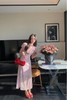 ANSUABEL 韩系粉色V领印花连衣裙 20504 商品缩略图5