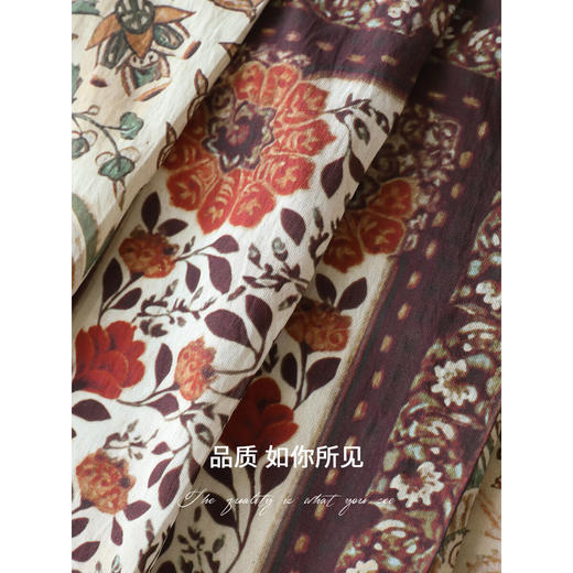 COCOBELLA度假风定位印花裁剪半身裙夏气质通勤大摆裙HS7050 商品图4