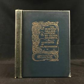 1898年 戈德史密斯《荒弃村庄》 12幅插图 漆布精装32开