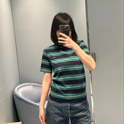 miumiu女士条纹短袖T恤061002 商品图8