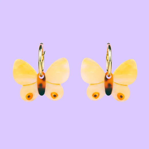 北京仓｜Coucou Suzette-Yellow Butterfly-黄色蝴蝶 耳环［法国设计师］ 商品图1