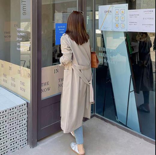 双十二福利！【诗铭洛可】XCA418风衣外套明线双排扣大码外套 商品图2