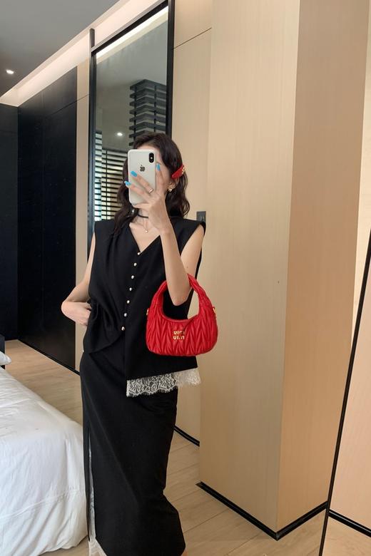 ANSUABEL 法式蕾丝拼接马甲半裙套装 20509 商品图4