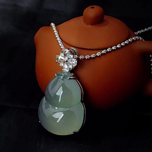 Pt （铂金）镶嵌翡翠葫芦项坠 商品图5