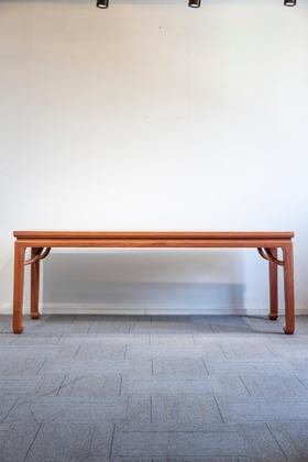 红桥红  家具严选  缅甸花梨(大果紫檀）  【218 马蹄腿霸王枨 方桌 拼板】