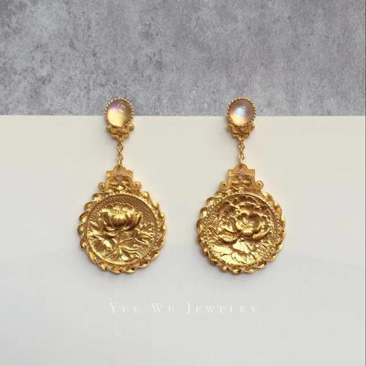 花丝牡丹耳坠（定制需10天） ○悦物Jewelry 商品图4