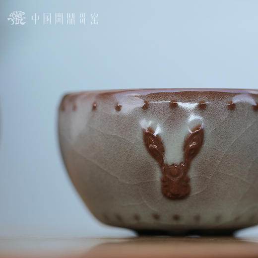 问鼎哥窑兔首战鼓杯 商品图1