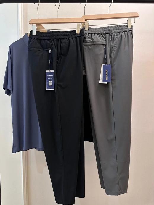 【复团开始】千元套装️仅需99ROMON罗蒙男士冰感无痕轻奢POLO休闲裤上身高级感满满锦氨纶冰丝速干面料清凉透气速干不沾身基地直邮 商品图6