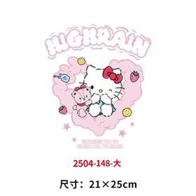 粉色爱心卡通猫咪烫画印花贴新款热转印白墨烫画DIY兔衣服