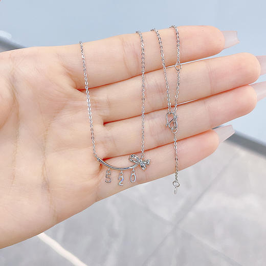 【限时8.8折】PT950 #在逃公主 铂金空心可调节甜美少女心蝴蝶结浪漫520套链(PTTL00010)预售产品下单后不退款不退货不换货不补差价)预售产品下单后不退款不退货不换货不补差价 商品图4