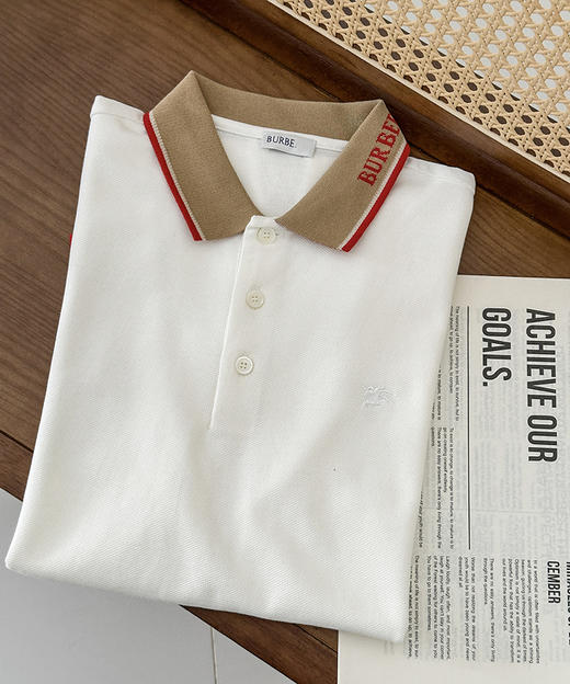 现货 THS-限时 B家 男士撞色翻领logo徽标刺绣polo衫 AH2496 商品图7