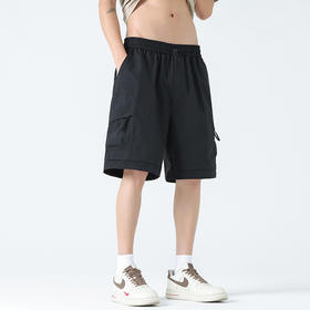 短裤男士夏季薄款冰丝速干休闲长裤运动五分沙滩大裤衩子男生裤子