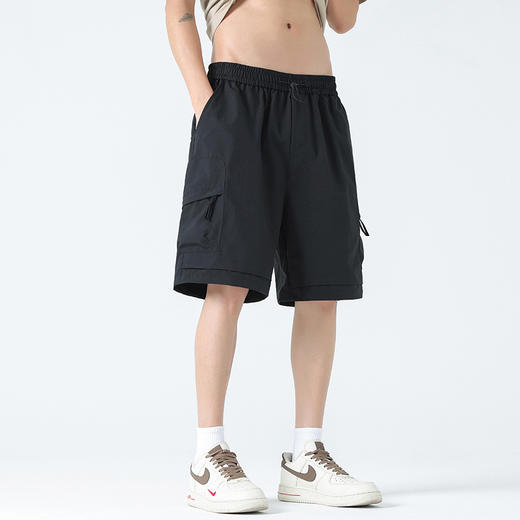 短裤男士夏季薄款冰丝速干休闲长裤运动五分沙滩大裤衩子男生裤子 商品图0