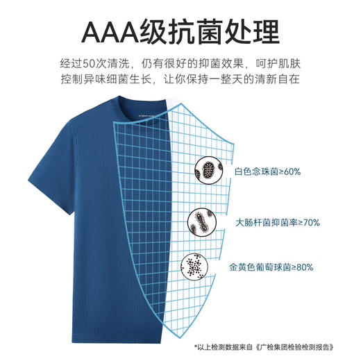 十如仕无水染T恤男士运动休闲半袖简约圆领透气-T02-20 商品图5