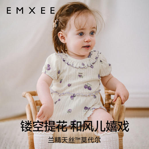 【宝宝服饰】嫚熙婴儿连体衣夏季薄款宝宝包屁衣透气网眼短袖爬服 商品图2