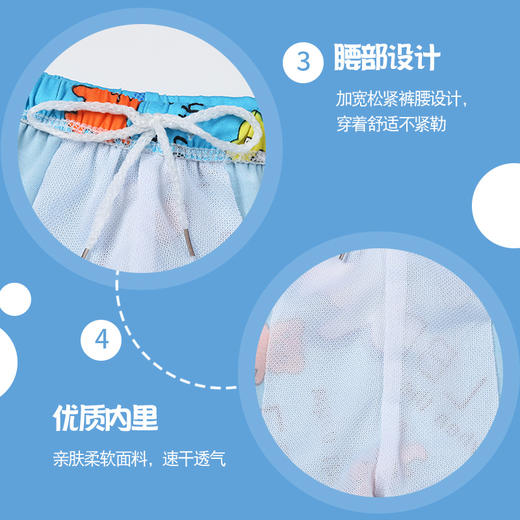 男童泳裤可爱卡通宝宝泳衣夏季婴儿男孩儿童平角温泉游泳裤套装厂 商品图7