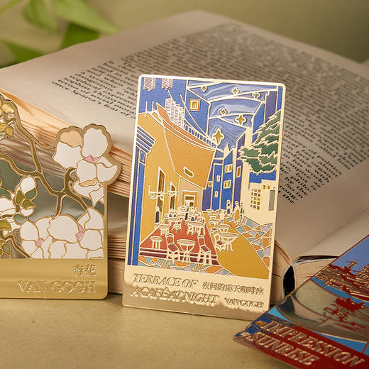 物兮物 致敬大师系列 杏花透光书签 咖啡馆透光书签 日出透光书签 商品图3