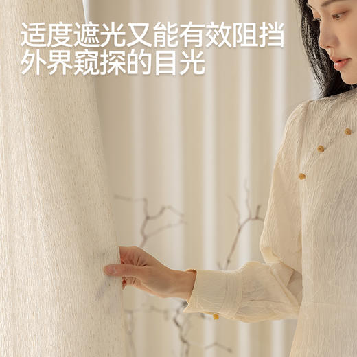 【云影纱】金蝉雪尼麻混纺纱帘 商品图3