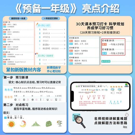 【2025版】小橙同学 【暑假】衔接一本通1-6年级 商品图3