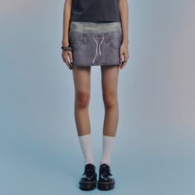 GOODBAI GOODEES logo印花拼接短裙