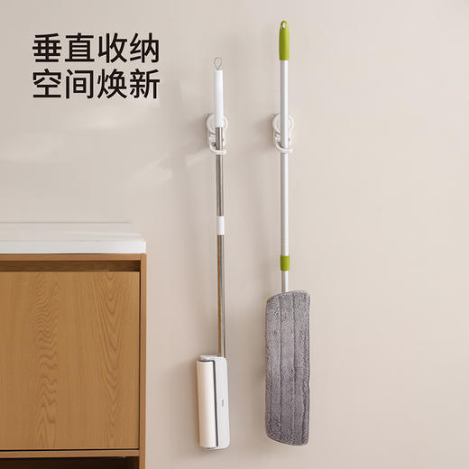 FaSoLa吸盘拖把挂钩家用壁挂免打孔卫生间阳台通用多功能收纳神器 商品图1