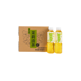 即诺 茉莉清茶500ml*12瓶 0防腐剂 0香精 0蔗糖 有回甘的茶 精选茶饮 茉莉花茶