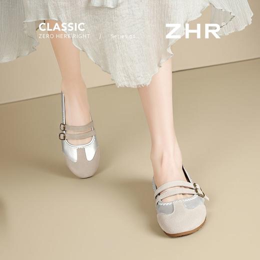 ZHR则则平底玛丽珍鞋2025新款一脚蹬软底浅口单鞋ins简约通勤女鞋 商品图5