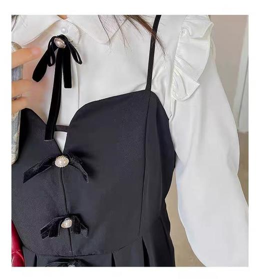 【诗铭洛可】XCY216收腰吊带裙蝴蝶结装饰A12-1/B20-2 商品图4