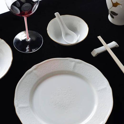 Noritake则武 PRINCESS BOUQUET浮雕蕾丝餐具套装家用组合 商品图2