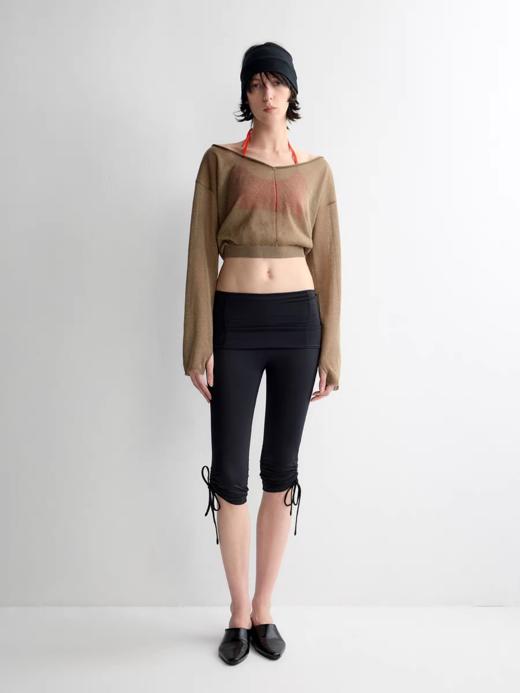 出逃赤岗西/25SSM69/原创微透莱赛尔宽松短款针织罩衫 商品图1