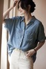 夏日港风100天丝软牛仔短袖衬衫 商品缩略图3