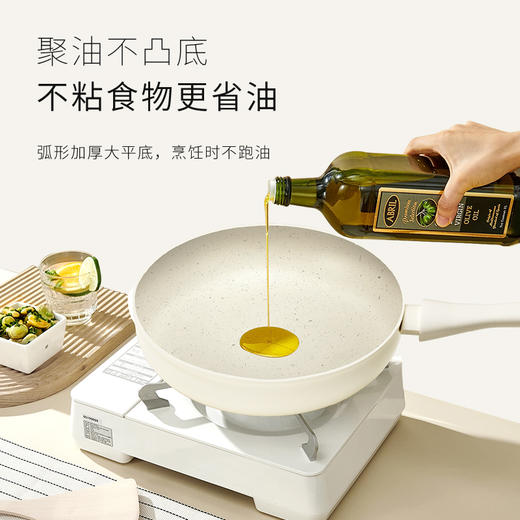 Velosan 月光石小白锅2件套， 不粘锅，24cm煎锅+18cm奶锅，电磁炉燃气灶通用【G】 商品图4