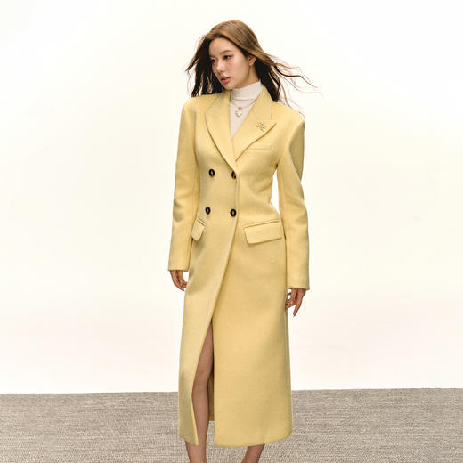 Ariseism 高级感收腰毛呢外套女中长款2025秋冬新款呢子大衣女 商品图2