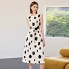IWY/米色无袖复古波点连衣裙女轻奢高级感轻熟小众不撞款裙子夏季新款Q1412 商品缩略图2