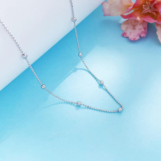 【限时8.8折】【线上铂金馆】PT950 【国际铂金协会 精品】铂金实心不可调节珠串项链(ACPTXL00026)预售产品下单后不退款不退货不换货不补差价) 商品图1