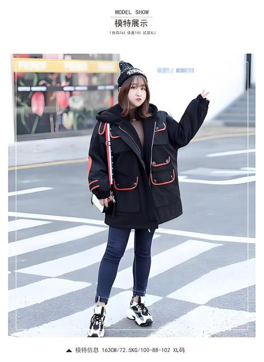 【诗铭洛可】XCX106内里颗粒绒大衣厚款风衣外套B11-4/B10-4 商品图2