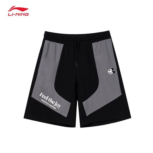李宁短卫裤男子2025夏季新款针织运动透气舒适宽松中裤子AKSV605 商品图0