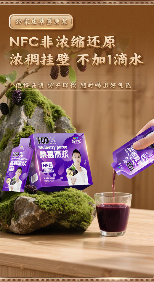 1盒5袋装 新品黑桑葚原浆  （体验装） 商品图11