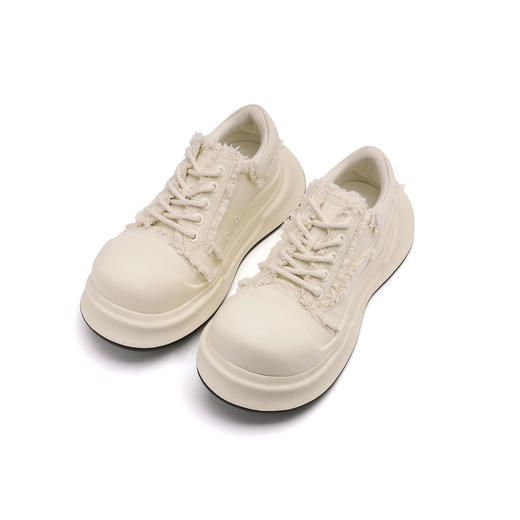 Ariseism&Neatoism 圆头帆布鞋米奇大头鞋女厚底增高休闲板鞋 商品图1