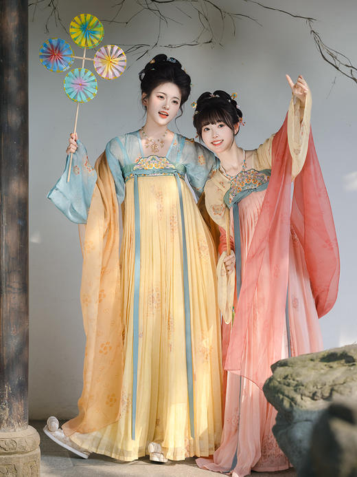 【重回汉唐云涧绣梦】正品原创唐制齐胸衫裙襦裙披帛日常轻汉服女成人 商品图5