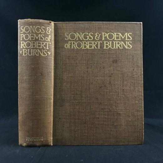 1912年 彭斯歌谣与诗歌集 46幅彩色手工贴图 漆布精装18开 商品图0