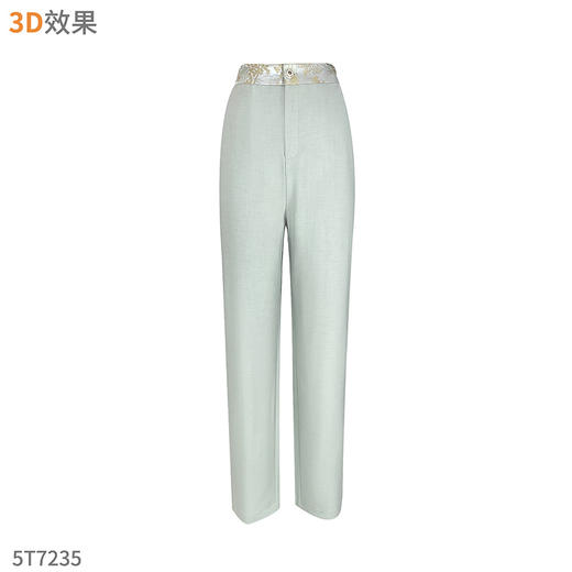 女裤春夏季款韩版拼接撞色国风腰头萝卜裤    AC-5T7235 商品图2