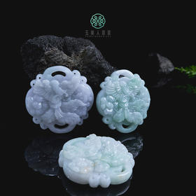 玉美人菲菲-翡翠雕刻凤凰吊坠约55*55mm
